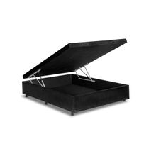 BAU CASAL SUEDE COR PRETO 138 X 188 X 32 VAZADO = BIO STAR