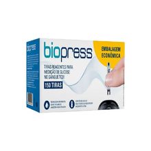 Tiras Reagentes Para Medição de Glicose Biopress 150 Unidades