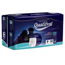 Fralda Geriátrica Qualifral Pants Noturna P/M 16 Unidades