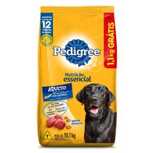 Ração Pedigree Cão Adulto Nutrição Essencial Sabor Carne 10,1Kg