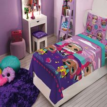 Jogo de Cama Lepper Solteiro Microfibra Estampado LoL 03 Pçs Lilás