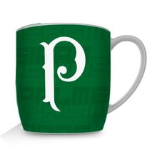 Caneca Porcelana Premium BrasFoot Palmeiras1 300 ML Urban Licenciada Branco