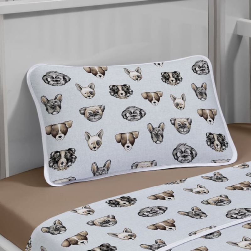 Encontraproduto.com.br - Jogo De Cama Tecebem Mini Cama Malha Estampado Agnes 3 Pçs Trigo