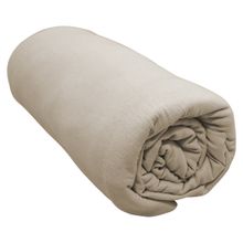 Lençol Com Elástico Solteiro Portallar Malha 100% Algodão Liso Linha Casa Bege Caqui