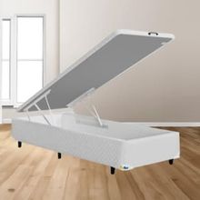 Base Box para Colchão King Size MGA Itaflex Universal com Baú e Pistão à Gás, 34x96x203cm - Branco