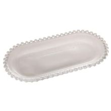 Travessa Oval Wolff Pearl em Cristal - 12 x 24 cm