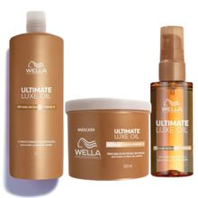 Wella Ultimate Luxe Oil Shampoo 1lt + Mask 500ml + Oleo 100ml