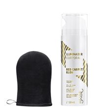 Skelt kit Iluminador Corporal Red Carpet Glow 120ml + Luva aplicadora