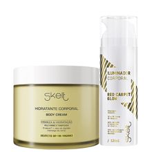 Skelt kit Iluminador Corporal 120ml  + Hidratante Corporal 200g