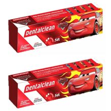 2x GEL DENTAL INFANTIL CARROS - MORANGO - 50G - DENTALCLEAN