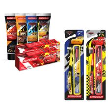 GEL DENTAL + ESCOVA DE DENTE + ESTOJO CARROS - DENTALCLEAN