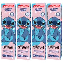 4X GEL DENTAL INFANTIL STITCH SABOR MORANGO 50G -DENTALCLEAN