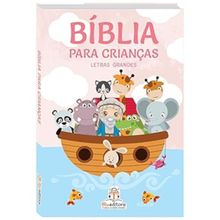 Bíblia para crianças - Letras grandes - Capa rosa