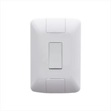 Conjunto 4x2 com 1 Interruptor Bipolar Simples Tramontina Aria 10 A 250 V Branco