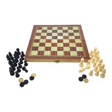 Xadrez Dama Gamao Jogo 3Em1 29 cm Western