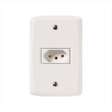 Conjunto 4x2 com 1 Tomada 2P+T 20 A 250 V Tramontina Lux2 Branco