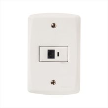 Conjunto 4x2 com 1 Tomada Telefone RJ11 Tramontina Lux2 Branco