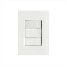 Conjunto 4x2 com 2 Interruptores Simples 10 A 250 V Tramontina Giz Branco
