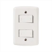 Conjunto 4x2 com 2 Interruptores Paralelos 10 A 250 V Tramontina Lux2 Branco