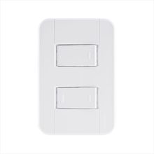 Conjunto 4x2 com 1 Interruptor Simples 10 A 250 V e 1 Interruptor Paralelo 10 A 250 V Tramontina Tablet Branco