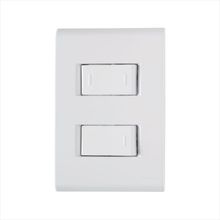 Conjunto 4x2 com 1 Interruptor Simples 10 A 250 V e 1 Interruptor Paralelo 10 A 250 V Tramontina Liz Branco