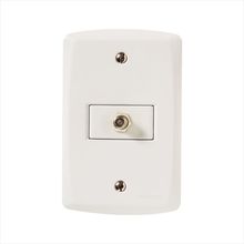 Conjunto 4x2 com 1 Tomada TV/SAT Coaxial Tramontina Lux2 Branco