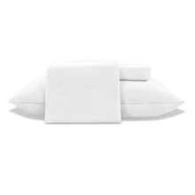 Jogo Cama Queen 4 Pç Poliéster Toque de Seda Branco Jolitex