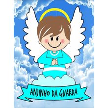 Quadro Infantil Anjinho da Guarda Menino
