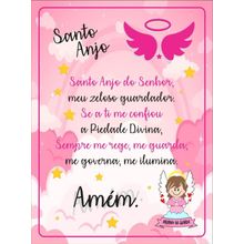 Quadro Infantil Santo Anjo Menina