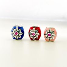 Berloque Espaçador Esmaltado colorido em Prata 925
