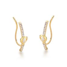 Brinco Earcuff com Coração Banhado a Ouro 18k
