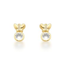 Brinco Borboleta com ponto de Luz Banhado a Ouro 18k
