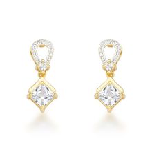 Brinco Delicado Jovial Zirconia e Gota Banhado a Ouro 18k