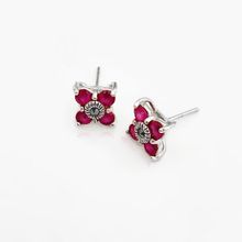 Brincos em Prata 925 com Pedras Naturais e Marcassita Central