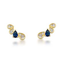 Brinco Earcuff delicado com Zirconia Banhada  a ouro 18k