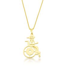 Colar Sou Cadeirante Especial Banhado a Ouro 18k