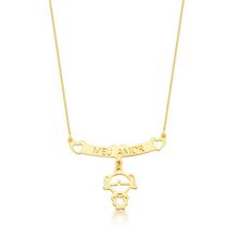 Colar Filhos Meus Amores Banhados a Ouro 18k
