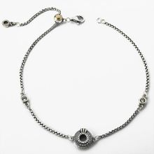 Pulseira O Coroa vazada Com Ajuste De Tamanho Prata 925