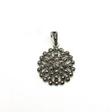 Pingente Mandala com Marcassitas 3,2cm Prata 925