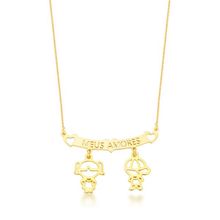 Colar Filhos Meus Amores Banhados a Ouro 18k