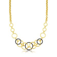 Colar Elos cravejados Banhados a Ouro 18k