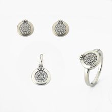 Conjunto Brinco Pingente E Anel Com Zircônias