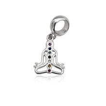 Berloque Chakras em Prata 925 com Zircônias Coloridas