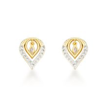 Brincos Elegantes Banhados a Ouro 18k com Detalhes em Zircônia