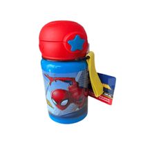 Garrafa Azul com Canudo - Marvel Spider Man HONGYAO