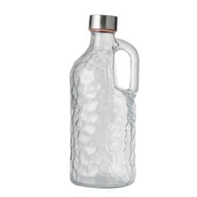 Garrafa Vidro Relevo Alça Hauskraft 1L