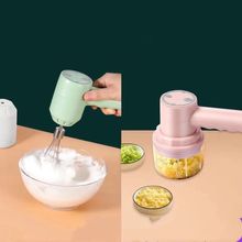 Mini Batedeira de Ovos Alimentos Mixer 2 Em 1 Sem Fio Processador