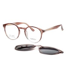 Armação Feminina Safira redonda com Clip on