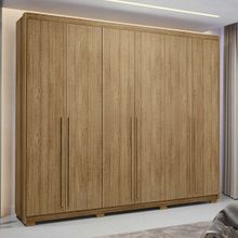 Guarda-Roupa 6 Portas 3 Gavetas com Maleiro interno Dubai Majestic Nature 100% MDF - Vila Rica