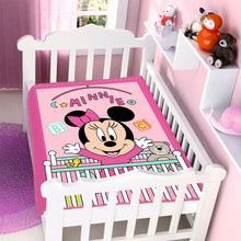 Cobertor para Bebê Raschel Plus 90x110cm Disney Minnie Bercinho